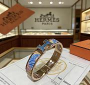 Kitlife Hermes Enamel Print Zebres De Tanzania Clic Clac H Bracelet  - 5