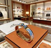 Kitlife Hermes Enamel Print Zebres De Tanzania Clic Clac H Bracelet  - 3