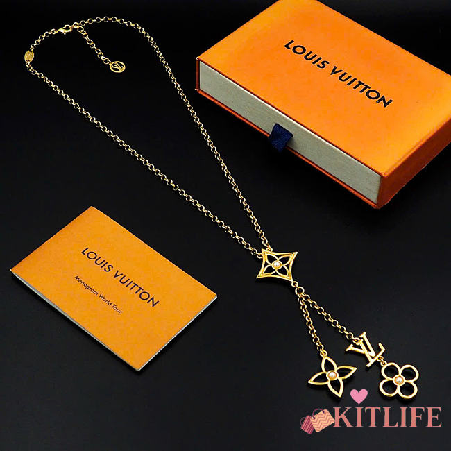 Kitlife Louis Vuitton Pearly Flower Necklace - 1