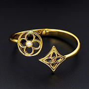 Kitlife Louis Vuitton Pearly Flower Bracelet Gold - 1