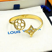 Kitlife Louis Vuitton Pearly Flower Bracelet Gold - 6