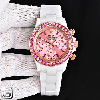 Kitlife Rolex Daytona Pink White & Pink 43mm