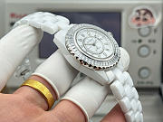 Kitlife Chanel J12 Baguette Diamond Bezel Caliber Watch White 38mm - 4