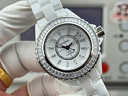 Kitlife Chanel J12 Baguette Diamond Bezel Caliber Watch White 38mm - 2