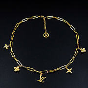 Kitlife Louis Vuitton Floral Necklace Gold - 1