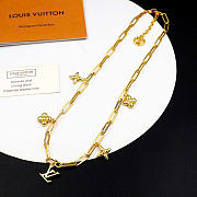 Kitlife Louis Vuitton Floral Necklace Gold - 5