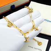 Kitlife Louis Vuitton Floral Necklace Gold - 3