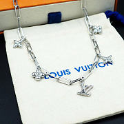 Kitlife Louis Vuitton Floral Necklace Silver  - 4