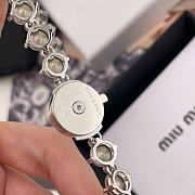 Kitlife Miu Miu Round Large-Stone Chain Bracelet & Necklace Set in Brown / White - 6