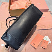 Kitlife Miu Miu Vivant Black Nappa Leather Bag 5BB200 28x9.5x17cm - 5