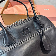 Kitlife Miu Miu Vivant Black Nappa Leather Bag 5BB200 28x9.5x17cm - 4