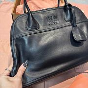 Kitlife Miu Miu Vivant Black Nappa Leather Bag 5BB200 28x9.5x17cm - 2