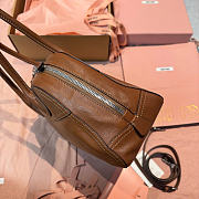 Kitlife Miu Miu Vivant Brown Nappa Leather Bag 5BB200 28x9.5x17cm - 5