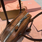 Kitlife Miu Miu Vivant Brown Nappa Leather Bag 5BB200 28x9.5x17cm - 3