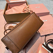 Kitlife Miu Miu Vivant Brown Nappa Leather Bag 5BB200 28x9.5x17cm - 2