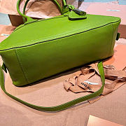 Kitlife Miu Miu Vivant Green Nappa Leather Bag 5BB200 28x9.5x17cm - 4