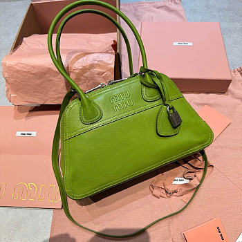 Kitlife Miu Miu Vivant Green Nappa Leather Bag 5BB200 28x9.5x17cm