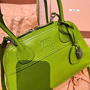 Kitlife Miu Miu Vivant Green Nappa Leather Bag 5BB200 28x9.5x17cm - 2