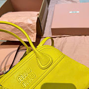 Kitlife Miu Miu Vivant Yellow Nappa Leather Bag 5BB200 28x9.5x17cm  - 6