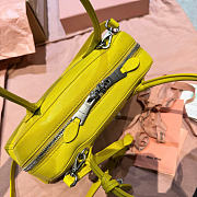 Kitlife Miu Miu Vivant Yellow Nappa Leather Bag 5BB200 28x9.5x17cm  - 3
