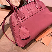 Kitlife Miu Miu Vivant Pink Nappa Leather Bag 5BB200 28x9.5x17cm  - 5