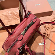 Kitlife Miu Miu Vivant Pink Nappa Leather Bag 5BB200 28x9.5x17cm  - 4