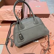 Kitlife Miu Miu Vivant Gray Nappa Leather Bag 5BB200 28x9.5x17cm - 1