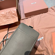 Kitlife Miu Miu Vivant Gray Nappa Leather Bag 5BB200 28x9.5x17cm - 6