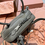 Kitlife Miu Miu Vivant Gray Nappa Leather Bag 5BB200 28x9.5x17cm - 5