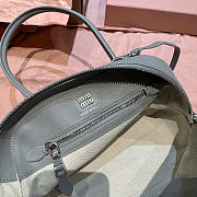 Kitlife Miu Miu Vivant Gray Nappa Leather Bag 5BB200 28x9.5x17cm - 3