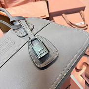 Kitlife Miu Miu Vivant Light Taupe Nappa Leather Bag 5BB200 28x9.5x17cm  - 6
