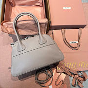 Kitlife Miu Miu Vivant Light Taupe Nappa Leather Bag 5BB200 28x9.5x17cm  - 5
