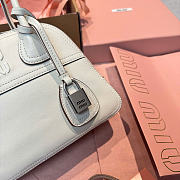 Kitlife Miu Miu Vivant Cream Nappa Leather Bag 5BB200 28x9.5x17cm  - 5