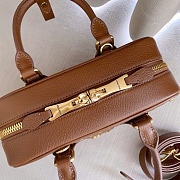 Kitlife Miu Miu Arcadie Studded Leather Bag Brown 5BB142 22x10.5x7.5cm - 4