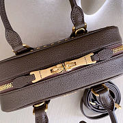 Kitlife Miu Miu Arcadie Studded Leather Bag Dark Brown 5BB142 22x10.5x7.5cm  - 2