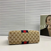 Kitlife Gucci Borsetto Medium Boston Bag White & Beige Canvas 866732 28x15x10cm  - 6