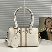 Kitlife Gucci Borsetto Medium Boston Bag White Leather 866732 28x15x10cm  - 1