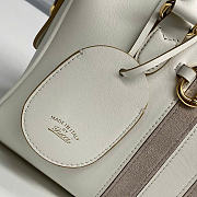 Kitlife Gucci Borsetto Medium Boston Bag White Leather 866732 28x15x10cm  - 3