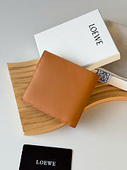 Kitlife Loewe Embossed Calfskin Short Wallet Brown L1140 11x10cm - 3