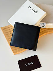 Kitlife Loewe Embossed Calfskin Short Wallet Black L1140 11x10cm  - 4