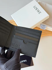 Kitlife Loewe Embossed Calfskin Short Wallet Black L1140 11x10cm  - 3