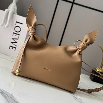 Kitlife Loewe Mini Scarf Bag In Brown Smooth Calfskin BA604 24.5x6x14.5cm