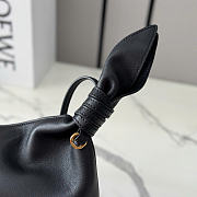 Kitlife Loewe Mini Scarf Bag In Black Smooth Calfskin BA604 24.5x6x14.5cm  - 4