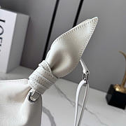 Kitlife Loewe Mini Scarf Bag In White Smooth Calfskin BA604 24.5x6x14.5cm  - 2