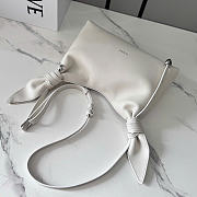 Kitlife Loewe Mini Scarf Bag In White Smooth Calfskin BA604 24.5x6x14.5cm  - 4