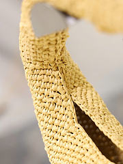 Kitlife Saint Laurent Icare Hobo In Natural Raffia 851689 17x13x3cm - 4
