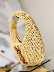 Kitlife Saint Laurent Icare Hobo In Natural Raffia 851689 17x13x3cm - 5