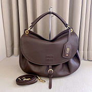 Kitlife Miu Miu Rendez-vous Dark Brown Leather Bag 5BC219 39.5x33x15cm  - 1