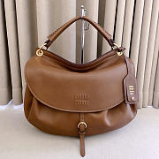 Kitlife Miu Miu Rendez-vous Brown Leather Bag 5BC219 39.5x33x15cm - 1