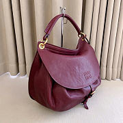 Kitlife Miu Miu Rendez-vous Burgundy Leather Bag 5BC219 39.5x33x15cm - 4
